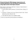 Cover page: Characterizing the DNA Damage Response by Cell Tracking Algorithms and Cell Features Classification Using High-Content Time-Lapse Analysis