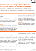 Cover page: The landscape of urological retractions: the prevalence of reported research misconduct