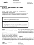 Cover page: Massive Silicone-Induced Orbital Granuloma