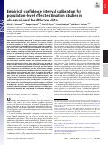 Cover page: Empirical confidence interval calibration for population-level effect estimation studies in observational healthcare data