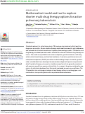 Cover page: Mathematical model and tool to explore shorter multi-drug therapy options for active pulmonary tuberculosis