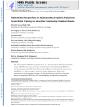 Cover page: Stakeholder Perspectives on Implementing Cognitive Behavioral Social Skills Training on Assertive Community Treatment Teams.