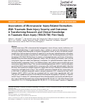 Cover page: Associations of Microvascular Injury-Related Biomarkers With Traumatic Brain Injury Severity and Outcomes: A Transforming Research and Clinical Knowledge in Traumatic Brain Injury (TRACK-TBI) Pilot Study.