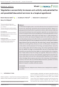 Cover page: Vegetation connectivity increases ant activity and potential for ant‐provided biocontrol services in a tropical agroforest