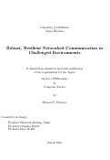 Cover page: Robust, Resilient Networked Communication in Challenged Environments