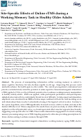 Cover page: Site-Specific Effects of Online rTMS during a Working Memory Task in Healthy Older Adults