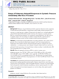 Cover page: Range of Pulmonary Autograft Responses to Systemic Pressure Immediately After Ross Procedure.