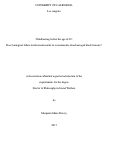 Cover page: Childbearing before the age of 20: Does biological father involvement matter to economically disadvantaged black females?