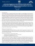 Cover page: Community Engagement at the Intersection of Public Health and Transportation: Highlighting Community Based Organizations’ Use of the Promotores Model for Engaging Community Members in the Field of Transportation