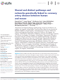 Cover page: Shared and distinct pathways and networks genetically linked to coronary artery disease between human and mouse