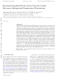 Cover page: Reconstructing small-scale lenses from the cosmic microwave background temperature fluctuations