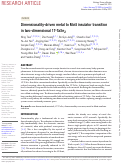 Cover page: Dimensionality-driven metal to Mott insulator transition in two-dimensional 1T-TaSe2