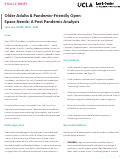 Cover page: Older Adults &amp; Pandemic-Friendly Open Space Needs: A Post Pandemic Analysis