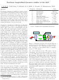 Cover page: Nonlinear longitudinal dynamics studies at the ALS