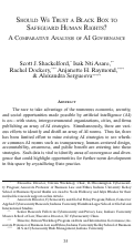 Cover page: Should We Trust a Black Box to Safeguard Human Rights? A Comparative Analysis of AI Governance