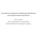 Cover page: A Literature Review on the Implementation of CRISPR Systems and Other Biomedical Tools on Therapeutic Interventions against Tuberculosis