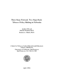 Cover page: Three Steps Forward, Two Steps Back: Tobacco Policy Making in Nebraska