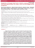 Cover page: Regulation of Krüppel-Like Factor 4 (KLF4) expression through the transcription factor Yin-Yang 1 (YY1) in non-Hodgkin B-cell lymphoma.