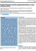 Cover page: Sunburn frequency and risk and protective factors: a cross-sectional survey