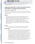 Cover page: Putting underspecification in context: ERP evidence for sparse representations in morphophonological alternations