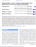 Cover page: Nonlinearities in color coding: Compensating color appearance for the eye's spectral sensitivity