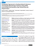 Cover page: Intergrader Agreement in Grading Optical Coherence Tomography Morphologic Features in Eyes With Intermediate Nonexudative Age-Related Macular Degeneration.