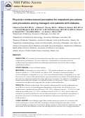 Cover page: Physician perception of reimbursement for outpatient procedures among managed care patients with diabetes mellitus.