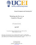 Cover page of Modeling the Flow in an Underflow Plenum