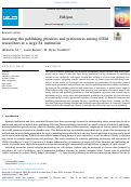 Cover page of Assessing the publishing priorities and preferences among STEM researchers at a large R1 institution