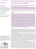 Cover page: The impact of a water promotion and access intervention on elementary school students in the presence of food insecurity.