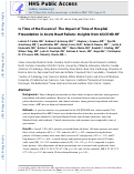 Cover page: Is Time of the Essence? The Impact of&nbsp;Time of Hospital Presentation in Acute&nbsp;Heart Failure Insights From ASCEND-HF Trial