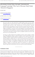 Cover page: Becoming Global Elites Through Transnational Language Learning?: The Case of Korean Early Study Abroad in Singapore