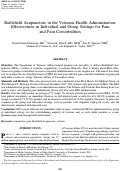 Cover page: Battlefield Acupuncture in the Veterans Health Administration: Effectiveness in Individual and Group Settings for Pain and Pain Comorbidities