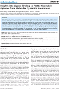 Cover page: Insights into Ligand Binding to PreQ1 Riboswitch Aptamer from Molecular Dynamics Simulations
