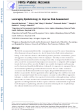 Cover page: Leveraging Epidemiology to Improve Risk Assessment