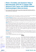 Cover page: Phase I Escalation and Expansion Study of Bemarituzumab (FPA144) in Patients With Advanced Solid Tumors and FGFR2b-Selected Gastroesophageal Adenocarcinoma