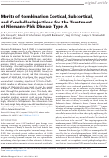 Cover page: Merits of Combination Cortical, Subcortical, and Cerebellar Injections for the Treatment of Niemann-Pick Disease Type A