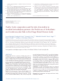 Cover page: Frailty, body composition and the risk of mortality in incident hemodialysis patients: the Predictors of Arrhythmic and Cardiovascular Risk in End Stage Renal Disease study.