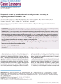 Cover page: Paraparesis caused by intradural thoracic spinal granuloma secondary to organizing hematoma: illustrative case