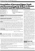 Cover page: Association of Increased Upper Trunk and Decreased Leg Fat With 2-h Glucose in Control and HIV-Infected Persons