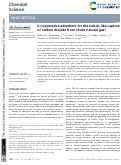 Cover page: A cooperative adsorbent for the switch-like capture of carbon dioxide from crude natural gas