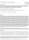 Cover page: Herbivore induction of jasmonic acid and chemical defences reduce photosynthesis in Nicotiana attenuata