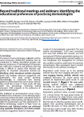 Cover page: Beyond traditional meetings and webinars: identifying the educational preferences of practicing dermatologists