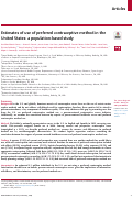 Cover page: Estimates of use of preferred contraceptive method in the United States: a population-based study.