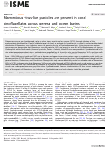 Cover page: Filamentous virus-like particles are present in coral dinoflagellates across genera and ocean basins.