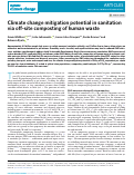 Cover page: Climate change mitigation potential in sanitation via off-site composting of human waste