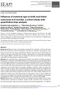 Cover page: Influence of maternal age on birth and infant outcomes at 6 months: a cohort study with quantitative bias analysis