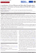 Cover page: Contribution of Liver Fibrosis and Microbial Translocation to Immune Activation in Persons Infected With HIV and/or Hepatitis C Virus