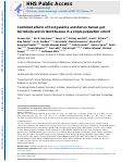 Cover page: Combined effects of host genetics and diet on human gut microbiota and incident disease in a single population cohort