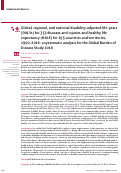 Cover page: Global, regional, and national disability-adjusted life-years (DALYs) for 333 diseases and injuries and healthy life expectancy (HALE) for 195 countries and territories, 1990–2016: a systematic analysis for the Global Burden of Disease Study 2016